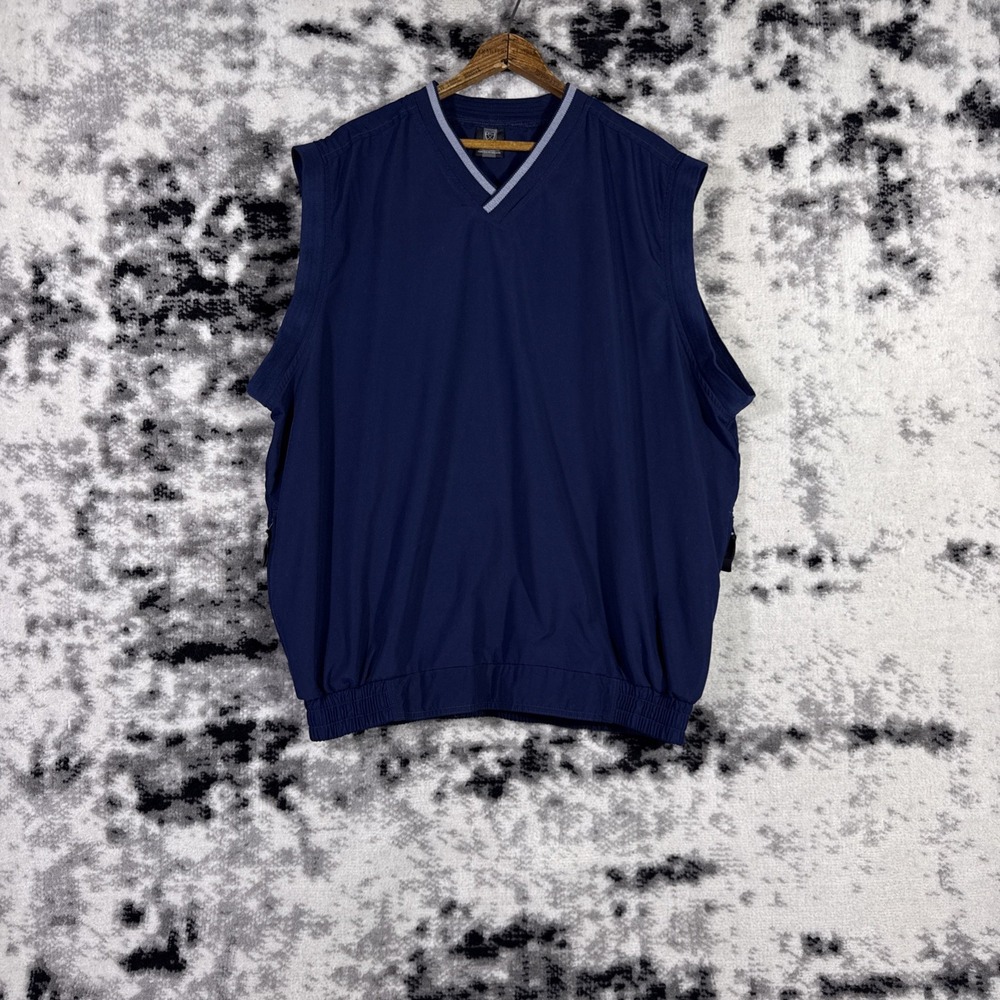 VTG Nike Golf Vest Mens Size Large‎ Navy Blue Sleeveless Golfy Grandpa Old Money